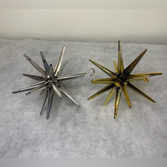 7-pc Bradford Exchange Ornaments Plastic Bell Cage Starburst Sputnik Metallic - Picture 3 of 9